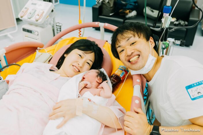 分娩室で出産写真の撮影 大阪